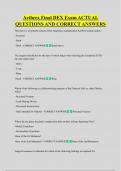 Arthrex Final DEX Exam ACTUAL  QUESTIONS AND CORRECT ANSWERS 