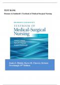 Test Bank for Brunner & Suddarth&rsquo;s Textbook of Medical-Surgical Nursing 15th Edition &vert; Hinkle & Cheever &vert; Questions and Answers &lpar;All Chapters&rpar; &lpar;Graded A&plus;&rpar;