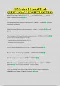 DEX Module 1 Exam ACTUAL  QUESTIONS AND CORRECT ANSWERS 