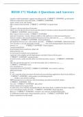 BIOD 171 Module 4 Questions and Answers