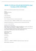 BIOD 171 FINAL EXAM QUESTIONS &lpar;2nd Version&rpar; AND ANSWERS