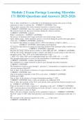 Module 2 Exam Portage Learning Microbio 171 BIOD Questions and Answers 2025-2026