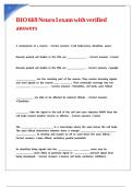 BIO 669 Neuro I exam with verified answers 