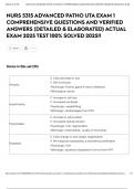 NURS 5315 ADVANCED PATHO UTA EXAM 1 COMPREHENSIVE QUESTIONS AND VERIFIED ANSWERS &lpar;DETAILED & ELABORATED&rpar; ACTUAL EXAM 2025 TEST 100&percnt; SOLVED 2025&excl;&excl;
