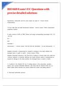 BIO 669 Exam 1 EC Questions with precise detailed solutions