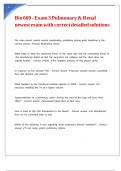 Bio 669 - Exam 3 Pulmonary & Renal newest exam with correct detailed solutions