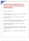 BIO 669 Understanding Patho Quiz 3 - Endocrine System Exam 2 with correct detailed solutions