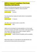  HIPAA Exam Package With 100&percnt; Complete Solutions 