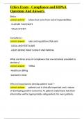 Ethics Exam - Compliance and HIPAA Questions And Answers&period;docx