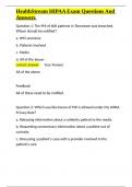 HealthStream HIPAA Exam Questions And Answers&period;docx
