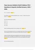 Texas Success Initiative Math Problems &lpar;TSI&rpar; &sol; Questions & Expertly Verified Answers&comma; 2025 &sol; 2026&period;