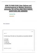 HOW TO PASS D340 Cyber Defense and Countermeasures at Western Governors University 701 ACTUAL MULTIPLE CHOICE QUESTIONS AND ANSWERS