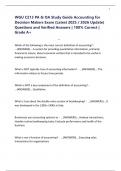 WGU C213 PA & OA Study Guide Accounting for Decision Makers Exam &lpar;Latest 2025 &sol; 2026 Update&rpar; Questions and Verified Answers &vert; 100&percnt; Correct &vert; Grade A&plus;