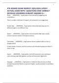 PTA BOARD EXAM NEWEST 2025&sol;2026 LATEST ACTUAL EXAM WITH  QUESTIONS AND CORRECT DETAILED ANSWERS ALREADY GRADED A&plus;