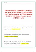 Minnesota Boiler Exam 2025 Latest Prep  Test Bank With 250 Real Exam Questions  and Correct Answers&sol; MN Boiler License  Test 2025&sol; MN Boiler Operator Exam  2025 &lpar;Newest&excl;&rpar; 