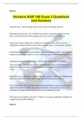 Hondros NUR 195 Exam 2 Questions and Answers
