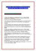 OKLAHOMA HOME HEALTH ADMINISTRATOR EXAM QUESTIONS AND 100&percnt; VERIFIED ANSWERS