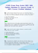 CCRN Exam Prep &lpar;Latest 2025&sol; 2026 Update&rpar; Questions & Answers&vert; Grade A&vert; 100&percnt; Correct &lpar;Verified Solutions&rpar;