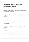 BCOR 370 WVU exam 1 Houghton questions with answers