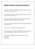 BCOR 370 Exam 1 with correct answers