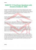 NUSCTX 11 Final Exam Questions with Answers Graded A&plus; 2025