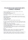 PTA BOARD EXAM QUESTIONS WITH CORRECT ANSWERS