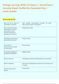 Portage Learning- BIOD 151 Exam 1 &sol; Actual Exam&vert; Accurate Expert Verified for Guarantee Pass &vert; Latest Update  