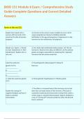 BIOD 151 Module 6 Exam &sol; Comprehensive Study Guide Complete Questions and Correct Detailed Answers  