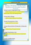 Biology 180 Exam 1 Study Guide Questions with Detailed Verified  Answers