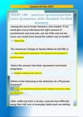 KAAP 180 - practice questions&lpar;whole  year&rpar; Questions with Detailed Verified  Answers