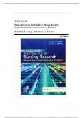 Test Bank for Burns and Grove&rsquo;s the Practice of Nursing Research 9th Edition