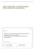 ADM 1100 EXAM &vert; 100 QUESTIONS &vert; WITH COMPLETE SOLUTIONS&excl;&excl;