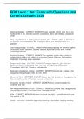 PGA Level 1 test Exam with Questions and Correct Answers 2025&period;