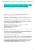 PGA Level 1 Business Planning Exam with Questions and Correct Answers 2025&period;