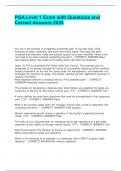 PGA Level 1 Exam with Questions and Correct Answers 2025&period;