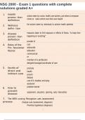 NSG 2000 - Exam 1 questions with complete solutions graded A&plus;