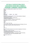 ATI TEAS 7 Science Exam Questions With Accurate Answers 100&percnt; Guarantee Pass 2026&sol;2027