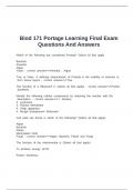 Biod 171 Portage Learning Final Exam Questions And Answers