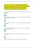 WGU C784 &ndash; APPLIED HEALTHCARE STATISTICS PREASSESSMENT EXAM QUESTIONS AND VERIFIED CORRECT ANSWERS &lpar;ACCURATE SOLUTIONS&rpar; ALREADY PASSED HIGHEST TEST GRADED A&plus;&period;