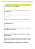 BA323 Exam 6 Questions and Correct Answers&period;