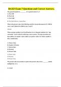 BA323 Exam 7 Questions and Correct Answers&period;