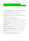 TILT UP CERTIFICATION EXAM QUESTIONS WITH CORRECT ANSWERS