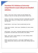 Nutrition 331 Athabasca University comprehensive exam with precise detailed solutions