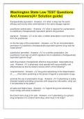 washington state law TEST Questions and Answers&lpar;A&plus; Solution guide&rpar;