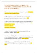 TANIUM ESSENTIALS QUESTIONS AND ANSWERS LATEST 2025-2026 EXAM UPDATE &vert;GRADE A&plus; GUARANTEE
