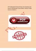 ATI Fundamentals Proctored Exam 2025 &vert; Questions and Answers with Rationale &vert; Latest Edition &vert; Already Verified Answers &vert; Graded A&plus;
