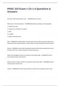 PHSC 210 Exam 1 Ch 1-3 Questions & Answers