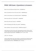 PHSC 105 Exam 1 Questions & Answers