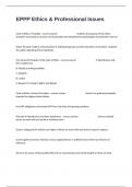 EPPP Ethics & Professional Issues Prep Exam Questions And Answers All Correct Success Guaranteed&period;