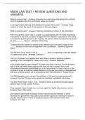 MEDIA LAW TEST 1 REVIEW QUESTIONS AND ANSWERS